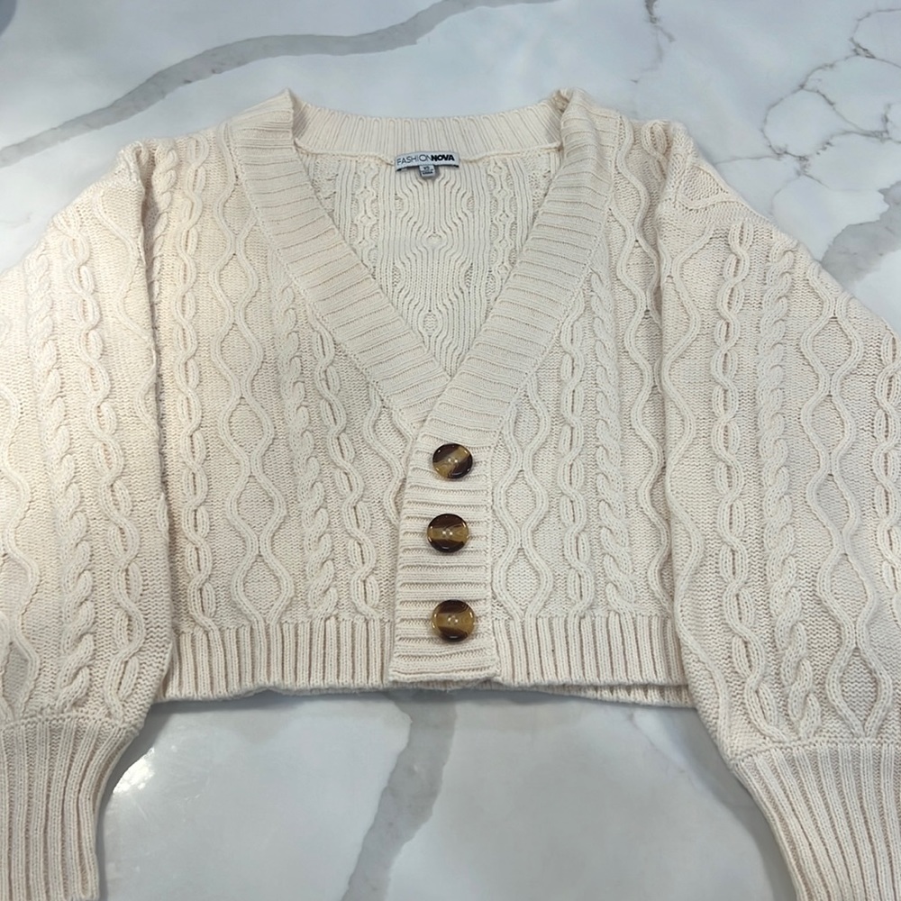 Fashionnova Cream Cardigan